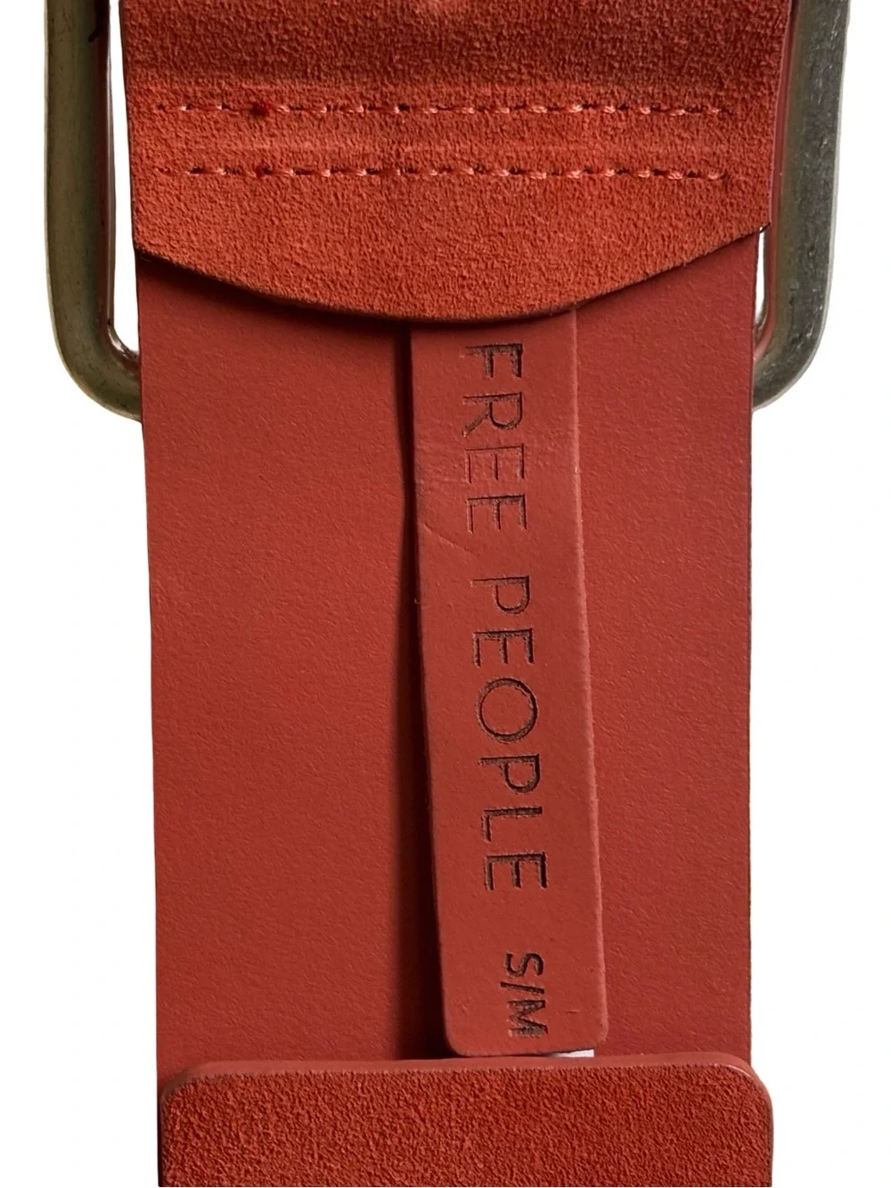 Free people Suede Hex Hip Belt in Paprika Sz S/M NWT $58
